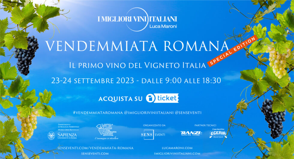 VENDEMMIATA ROMANA SPECIAL EDITION e SOMMA SAPIENZA: 23 -24 settembre 2023