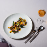 Terrina di fagioli, melone, salvia, miso con abbinamento
